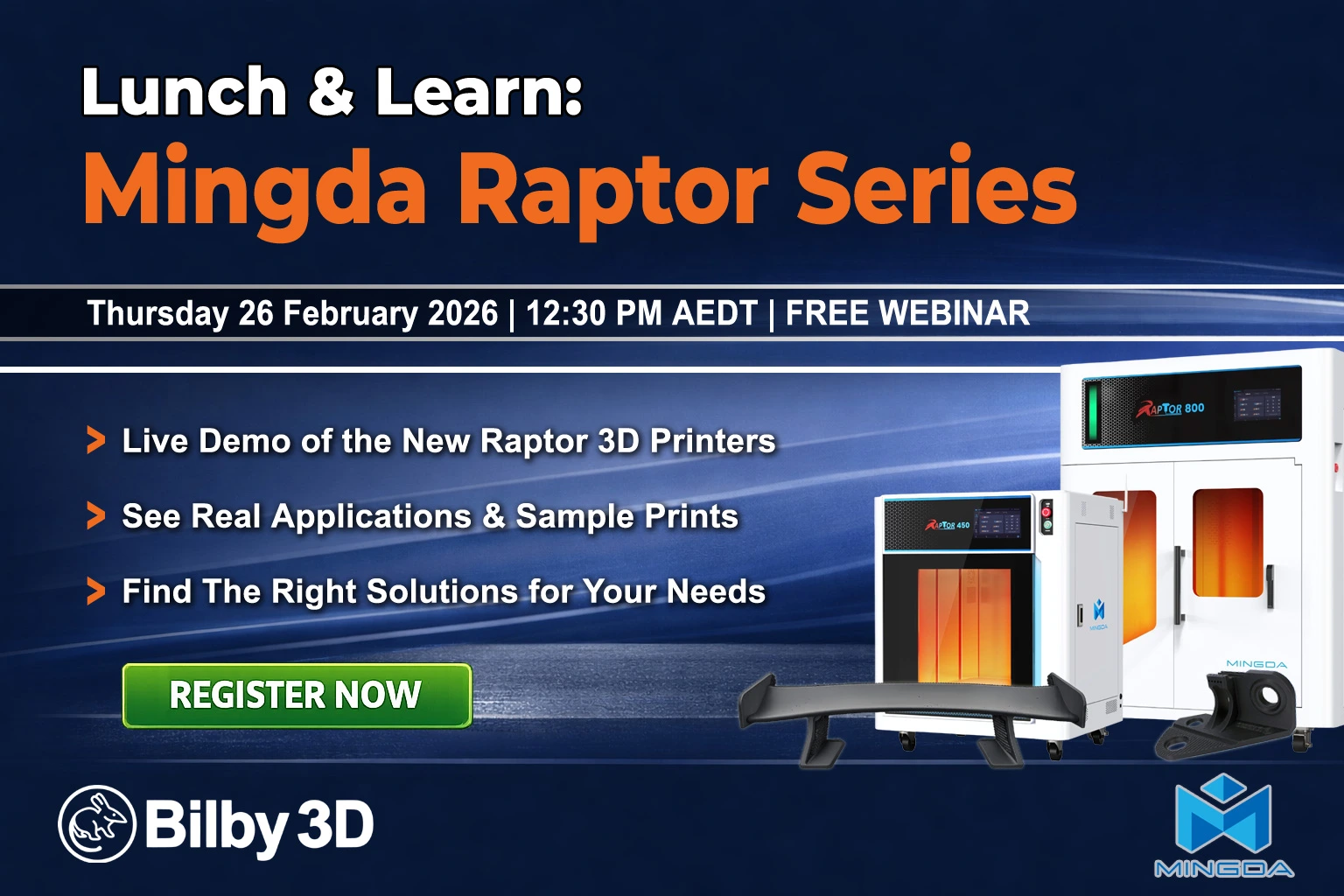 Raptor Webinar with the Mingda Factory