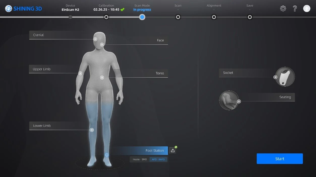ExScan Orthotics and Prosthetics Desktop