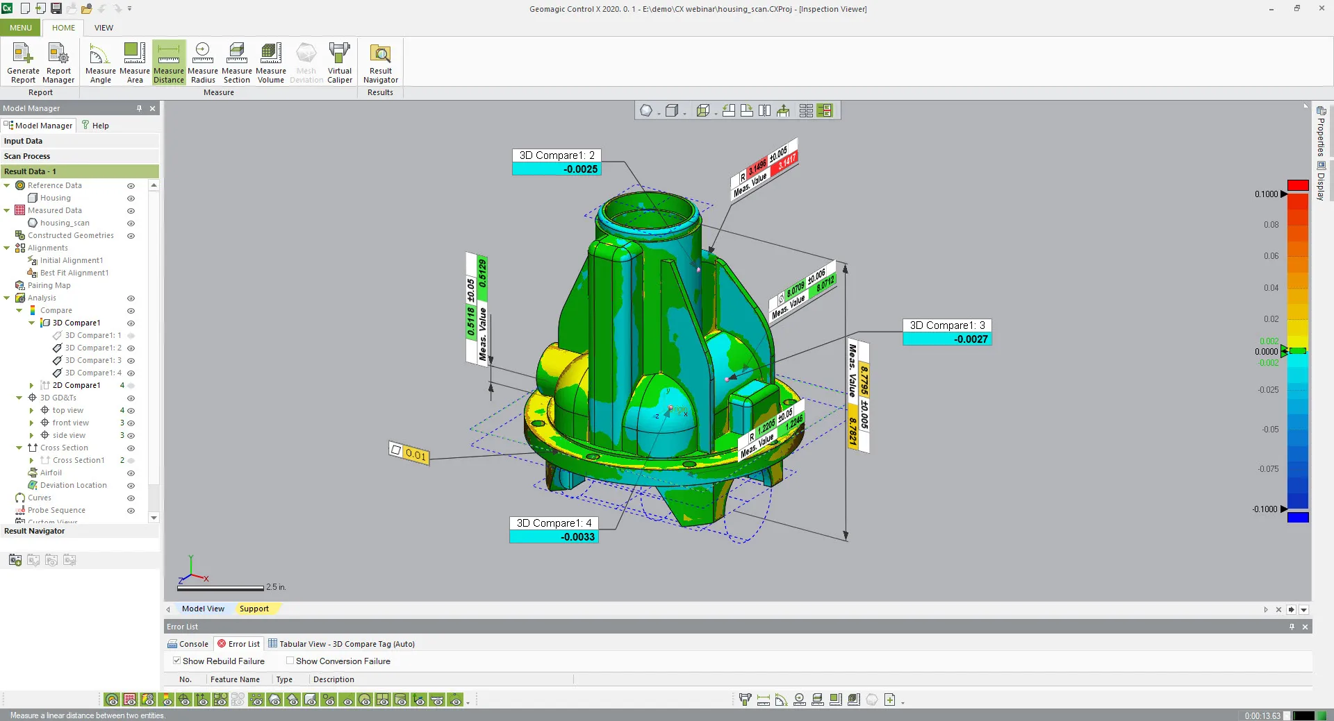 GeoMagic Control X Tolerance Analysis